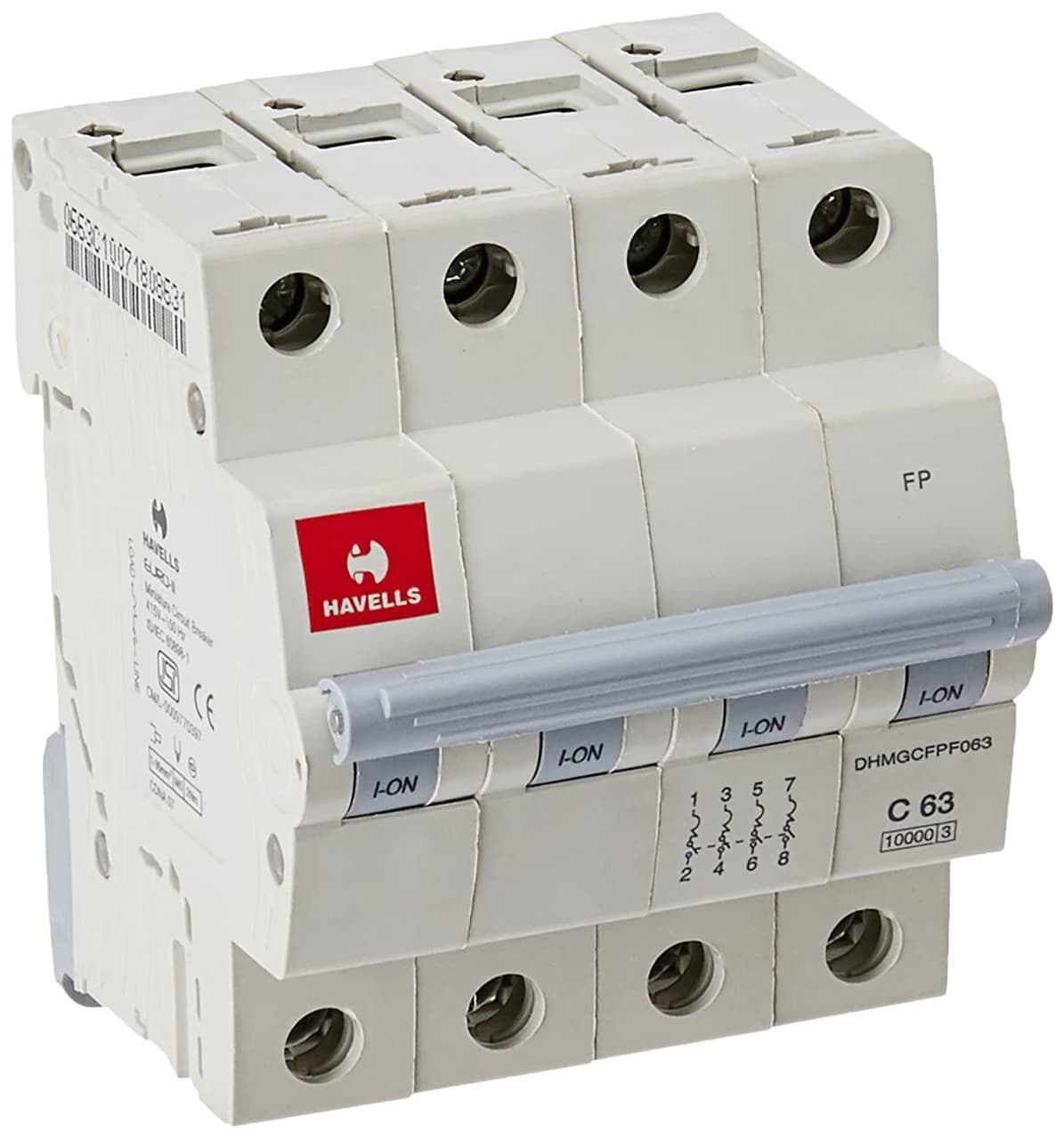 MCB 63A Four Pole C Curve image 1